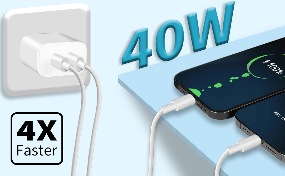 40w USB C wall charger block