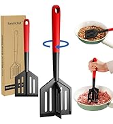 SanmChuf Upgrade 2-in-1 Meat Chopper &amp; Spatula for Ground Beef, Hamburger, Turkey, Potato &amp; Veget...