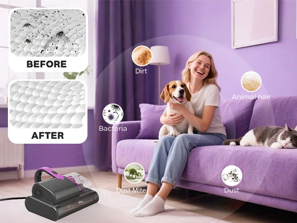 bed vacuum cleaner uv sanitizing