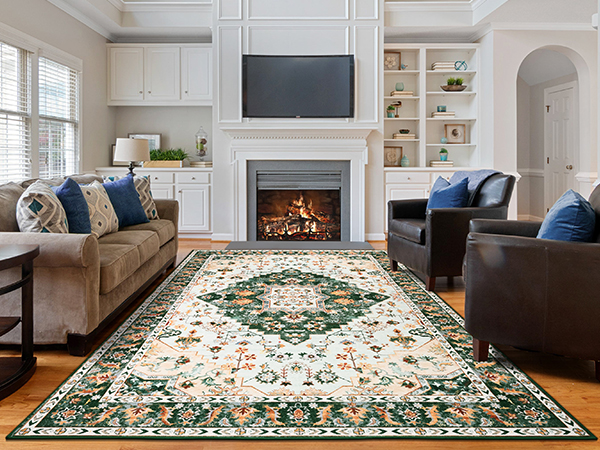 green area rug