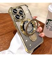 Uioeua for iPhone 12 Pro Max Case with Magnetic Ring Stand,[Compatible with MagSafe] Four Corners...