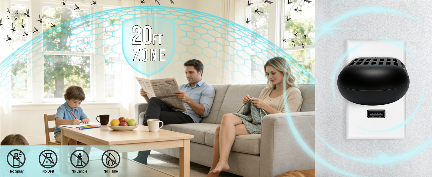 No Spray, No Deet, No Candle, No Flame