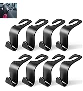 YTDSUP Car Seat Headrest Hook 8 Pack, Car Seat Hooks, Headrest S-Hooks for Purses and Grocery Bag...