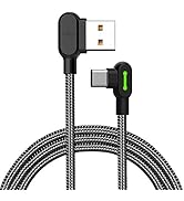 mcdodo 4FT USB-A to USB-C Cable 90 Degree Right Angle USB to Type-C Charging Cable with LED Indic...