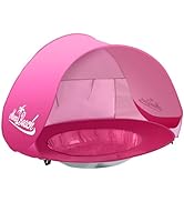 Monobeach Baby Beach Tent Pop Up Portable Shade Pool UPF50+ UV Protection Sun Shelter for Infant ...