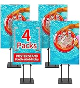 VAIIGO 4Packs Poster Stand for Display, Heavy Duty Floor Standing Sign Stand, Double-Sided Poster...