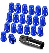 GSTP 20 Pack 1.38 inches Wheel Lug Nuts M12x1.5 Spline Close End Lug Nuts with Socket Key Compati...