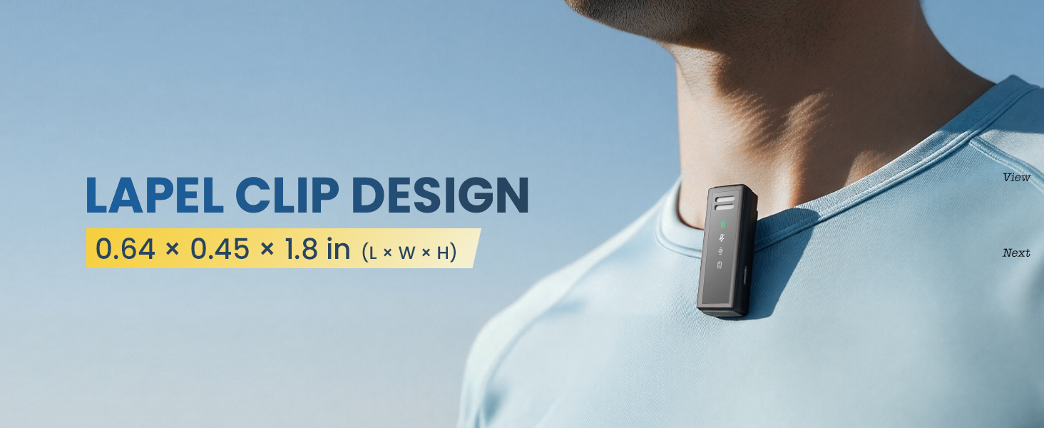 Microphone Wireless 4-Power Indicator Lights