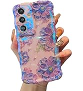XIZYO Case for Samsung Galaxy S25 Plus, Colorful Retro Oil Painting Flower Cute Floral Aesthetic ...