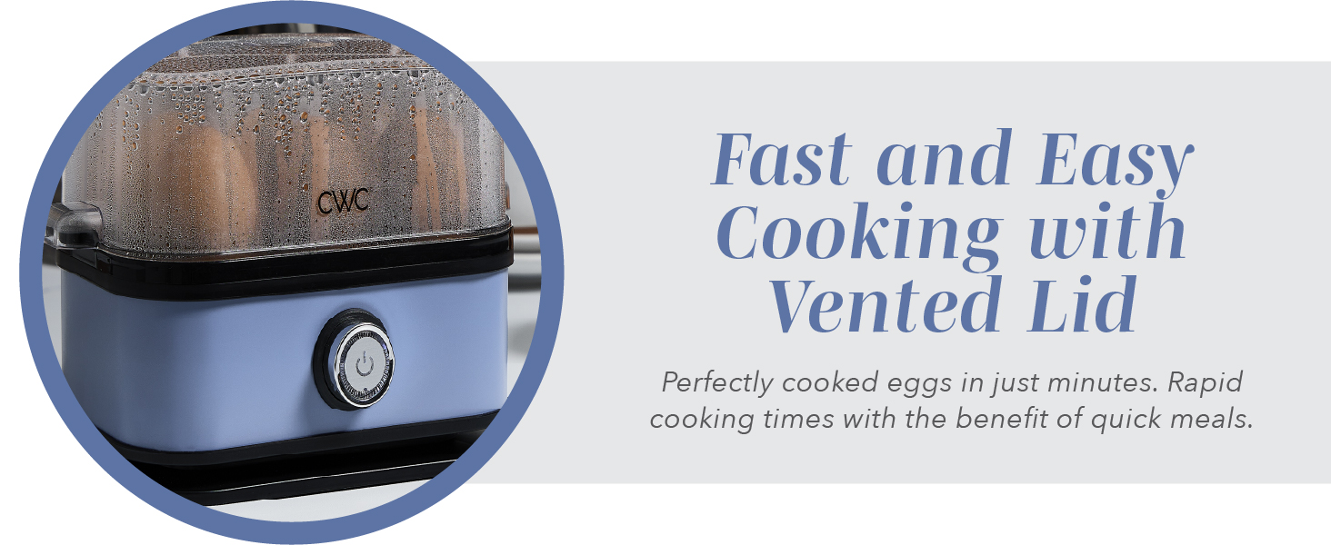 Fast and easy cooking with vented lid