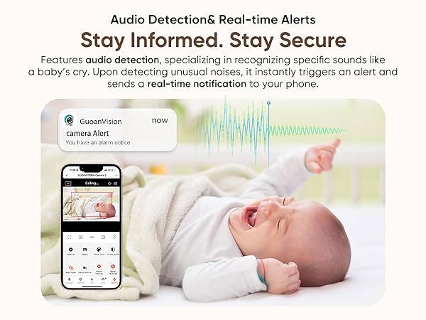 Sound Detection Baby camera, Baby Monitoring, Baby Cam