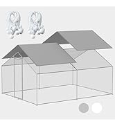 Chicken Coop Cover Waterproof, 11.5 * 6.5 FT Chicken Run Cover with Ball Bungees Cords, Sun Shade...