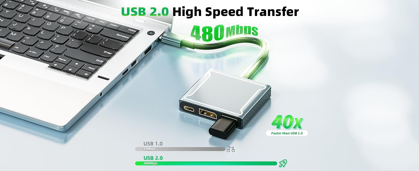 Thunderbolt 4/3 to DP Converter Compatible with iPhone 17 16 15, Galaxy S25 S24, MacBook Pro/Air