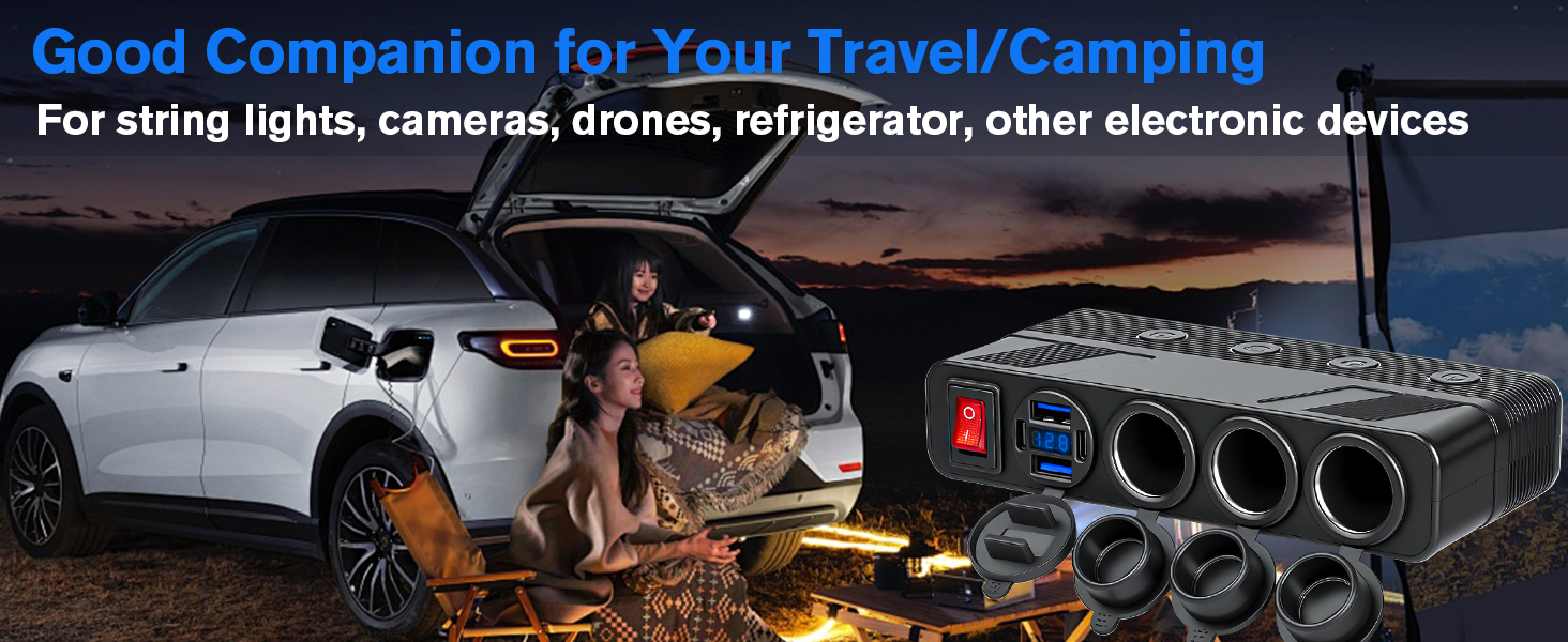 12v cigarette lighter socket cigarette lighter splitter car charger adapter 12v usb c outlet