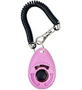 Galepromot 1pc Pink Clicker Easy to Use with Button Dog Training Accessories Strong and Long-Last...