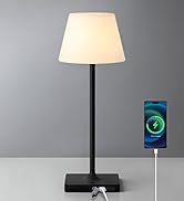 NEWSEE Outdoor Waterproof Cordless Table Lamp, 4000mAh Portable Rechargeable Battery Powered Dimm...