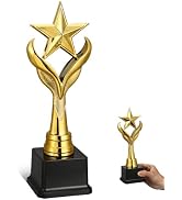 DOITOOL 11.3" Large Star Trophy Award for Kids and Adults, Gold Plastic Trophies for 1st Place, S...