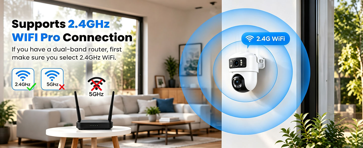 2.4GHz WiFi Cameras for Home Security