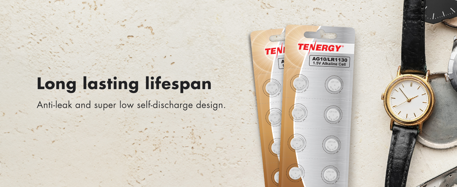 Long lasting lifespan with anti-leak and low self-discharge design