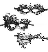 TFTSR Masquerade Masks for Women Couples,Men Mardi Gras Mask,Girls Black Gold Lace Costume,Adult ...