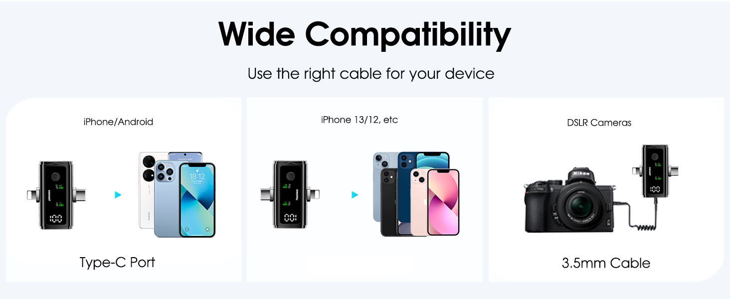 Wireless Lavalier Microphone for iPhone