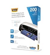 Fellowes Thermal Laminating Pouches, 3mil Letter Size Sheets, 9 x 11.5, 200 Pack, Clear (5743401)