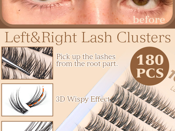Natural lash clusters wispy eyelash cluster lashes extensions