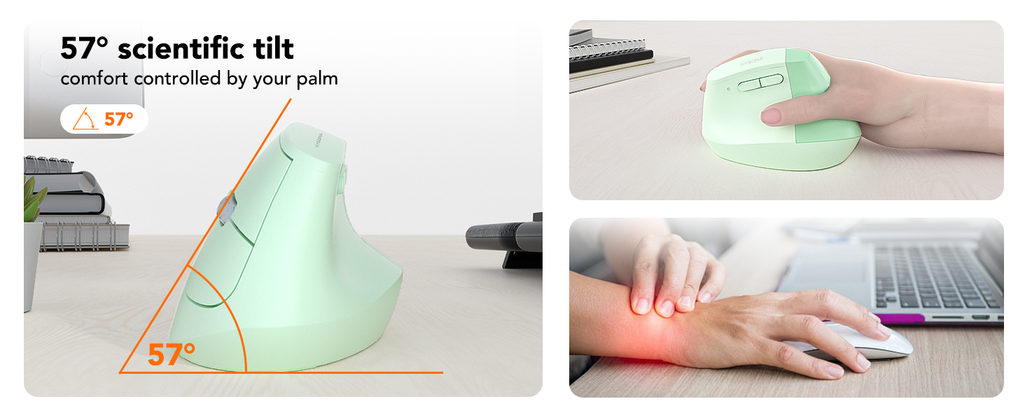 57° wireless ergo mouse