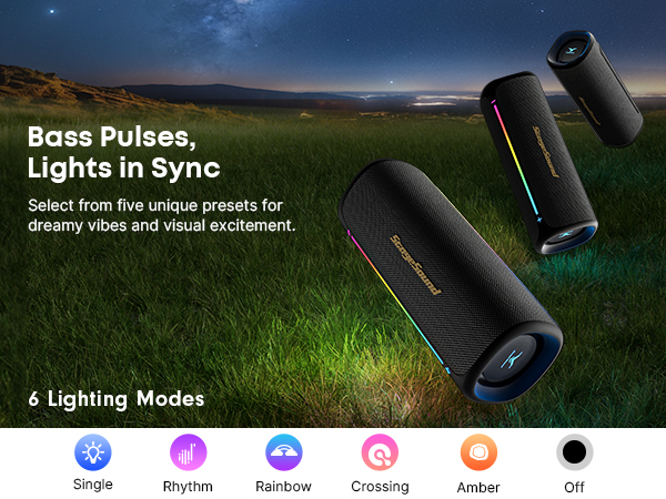 Party speaker with lights