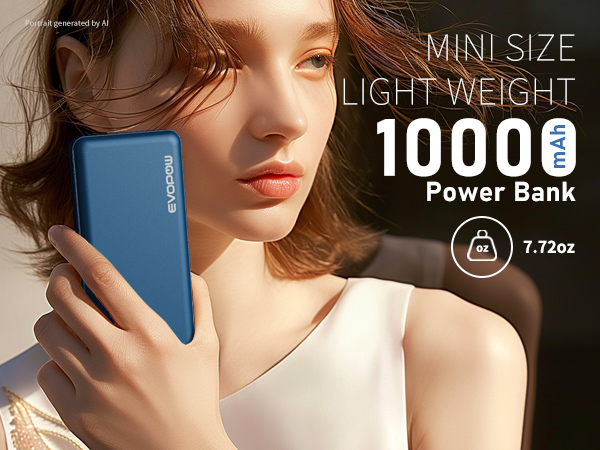 Smaller size lightweight 10000mAh power bank