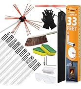 Sealegend 33 Feet Chimney Cleaning Kit Chimney Brush, Chimney Sweep Kit and Chimney Cleaning Logs...