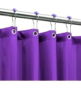 Eazzier Bath Waterproof Fabric Shower Curtain or Liner with Bottom Weight,72"x72" Royal Purple St...