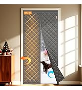 Yotache Magnetic Thermal Insulated Door Curtain Fits 32" x 80" Doors, Weatherproof Oxford &amp; Cotto...