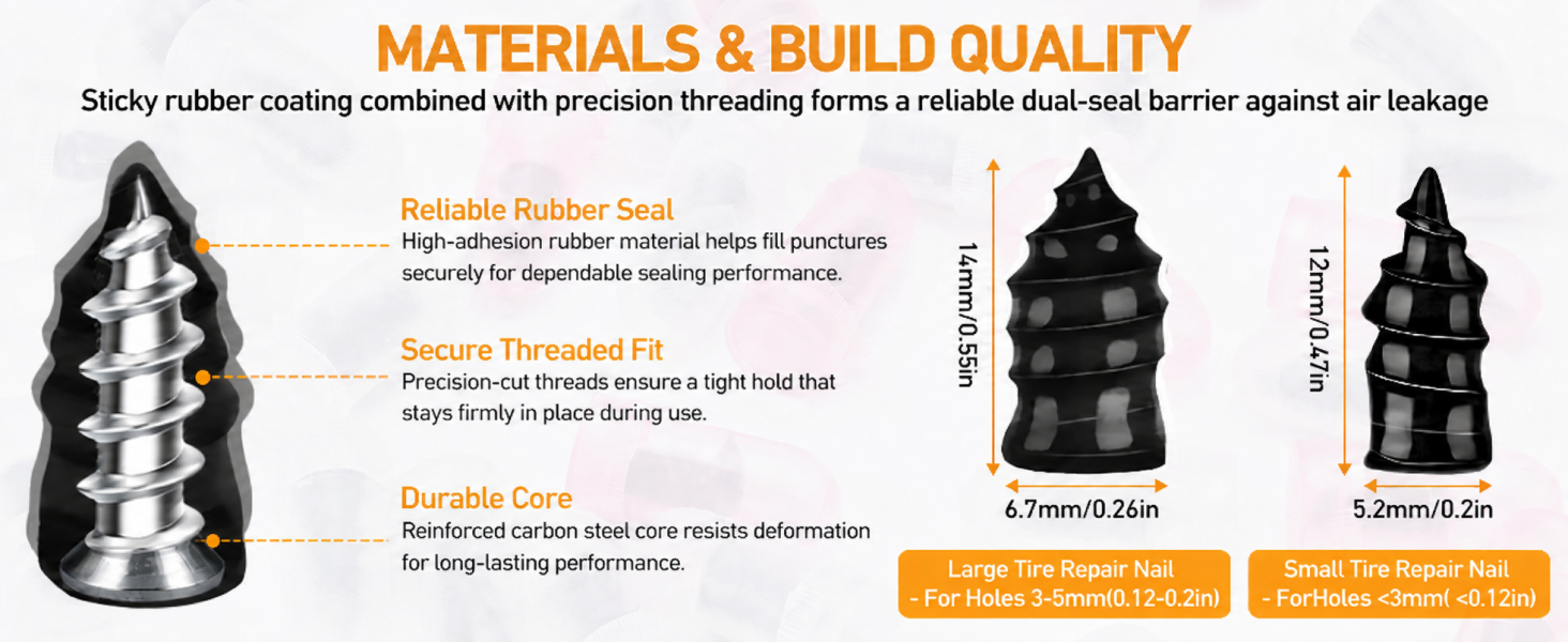 premuim quality rubber tire plug screws