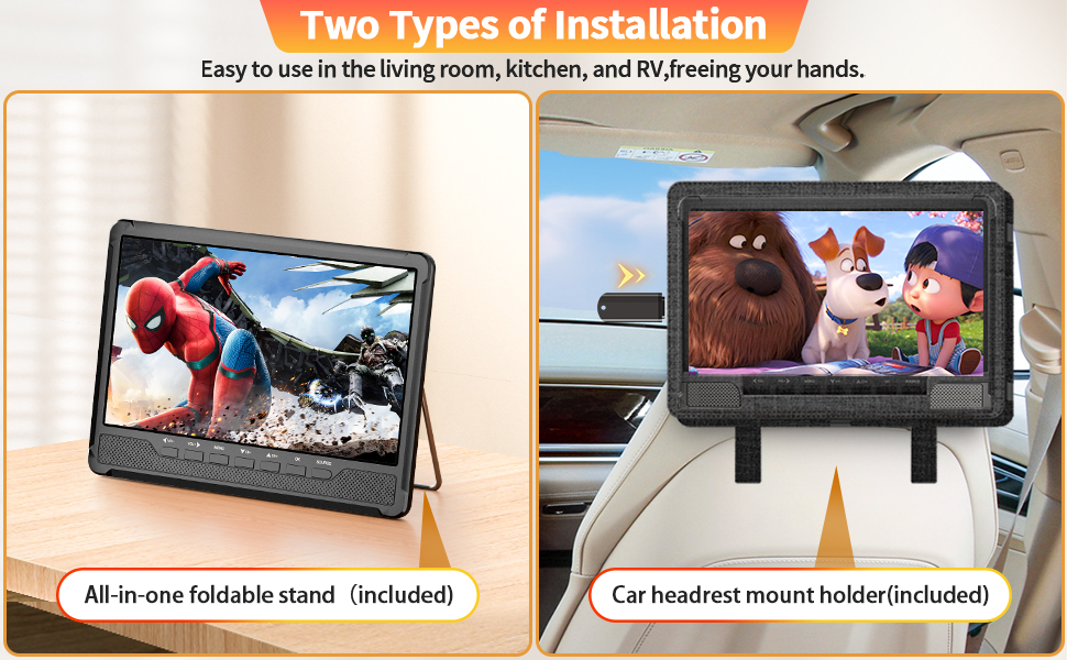 Small TV with two types of installation
