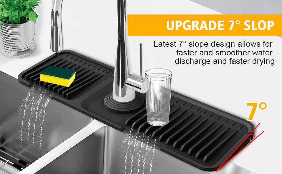 A 7-degree slope is easy to drain