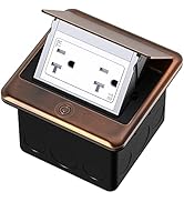 KYHSHJ Pop Up Floor Electrical Outlet with 20 Amp Stainless Steel TR Receptacle Outlet Stainless,...