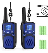 Adult Walkie Talkies 2 Pack, WokTok Rechargeable Long Range Walkie Talkies 2 Way Walkie Talkies, ...