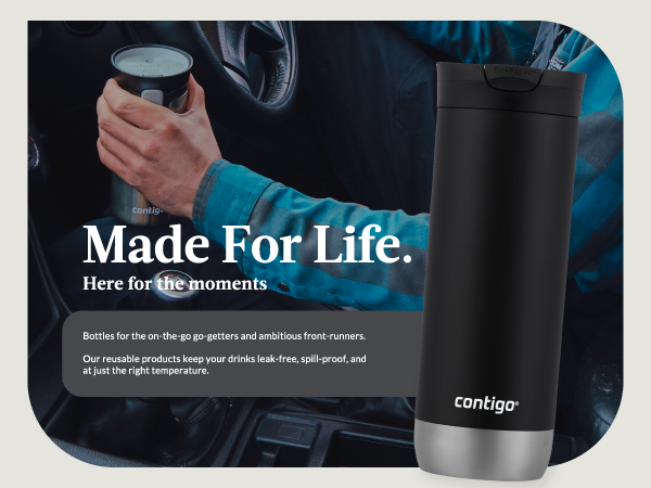 made for life moments life portable travel temperature hot cold driving cupholder man black sleek