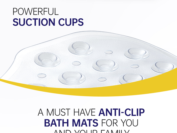 shower safety bath bathtub mat tub bath plastic extra large suction cup soft resistant