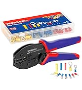 WORKPRO Wire Crimping Tool Kit, Ratcheting Insulated Terminal Crimper for 22 to 10 AWG Wire, Crim...