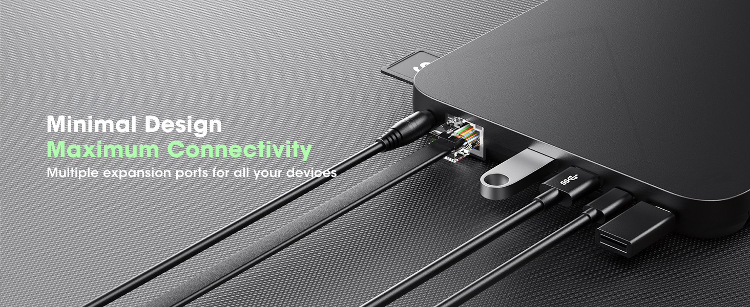 ROOFULL RF31-M external cd dvd drive with USB hub sd tf card slots rf45 ethernet port