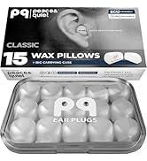 Peace&amp;Quiet PQ Wax Ear Plugs for Sleeping, Swimming - 15 Soft Noise Cancelling Silicone Gel Wax E...
