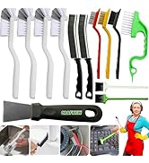 13Pcs Small Cleaning Brush Set, Hard Bristle Crevice Cleaning Brush, Long Handle Household Cleani...