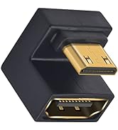 Duttek 8K U Shaped Mini hdmi to hdmi Adapter, UHD Up Angle Mini HDMI Male to HDMI Female Adapter,...