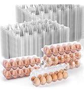 80 Pack Egg Cartons Cheap Bulk 12 Count, Clear Plastic Egg Cartons for Chicken Eggs, Reusable Egg...