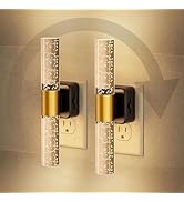 JandCase 180° Rotating Night Lights Plug into Wall, 2 Pack 3000K Soft Light LED NightLights, 0-10...