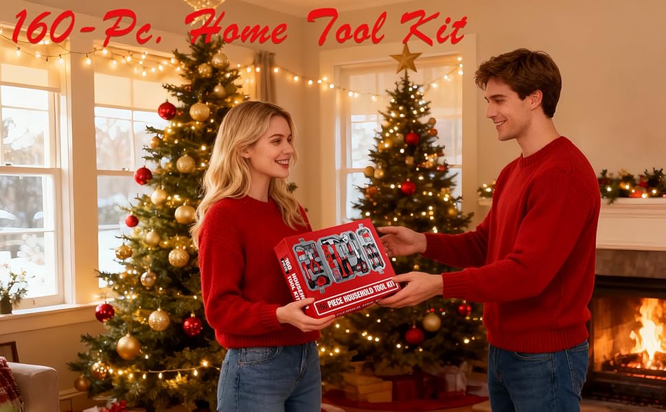 home Tool Kit Set Toolbox House women men mom dad father mother family christmas holiday gift