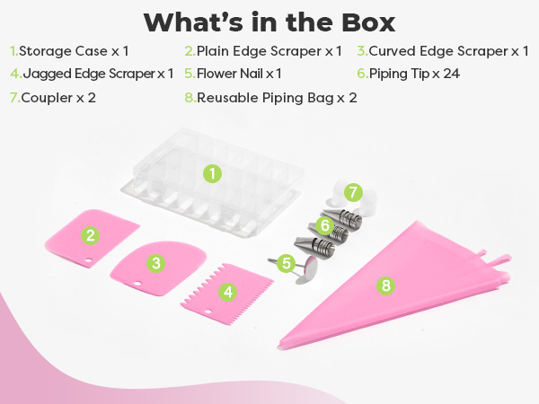 piping bags and tips set