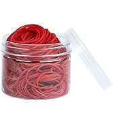 AMUU Rubber Bands 300pcs Red Small Rubber Bands for Office School Home size16 Elastic Band Office...